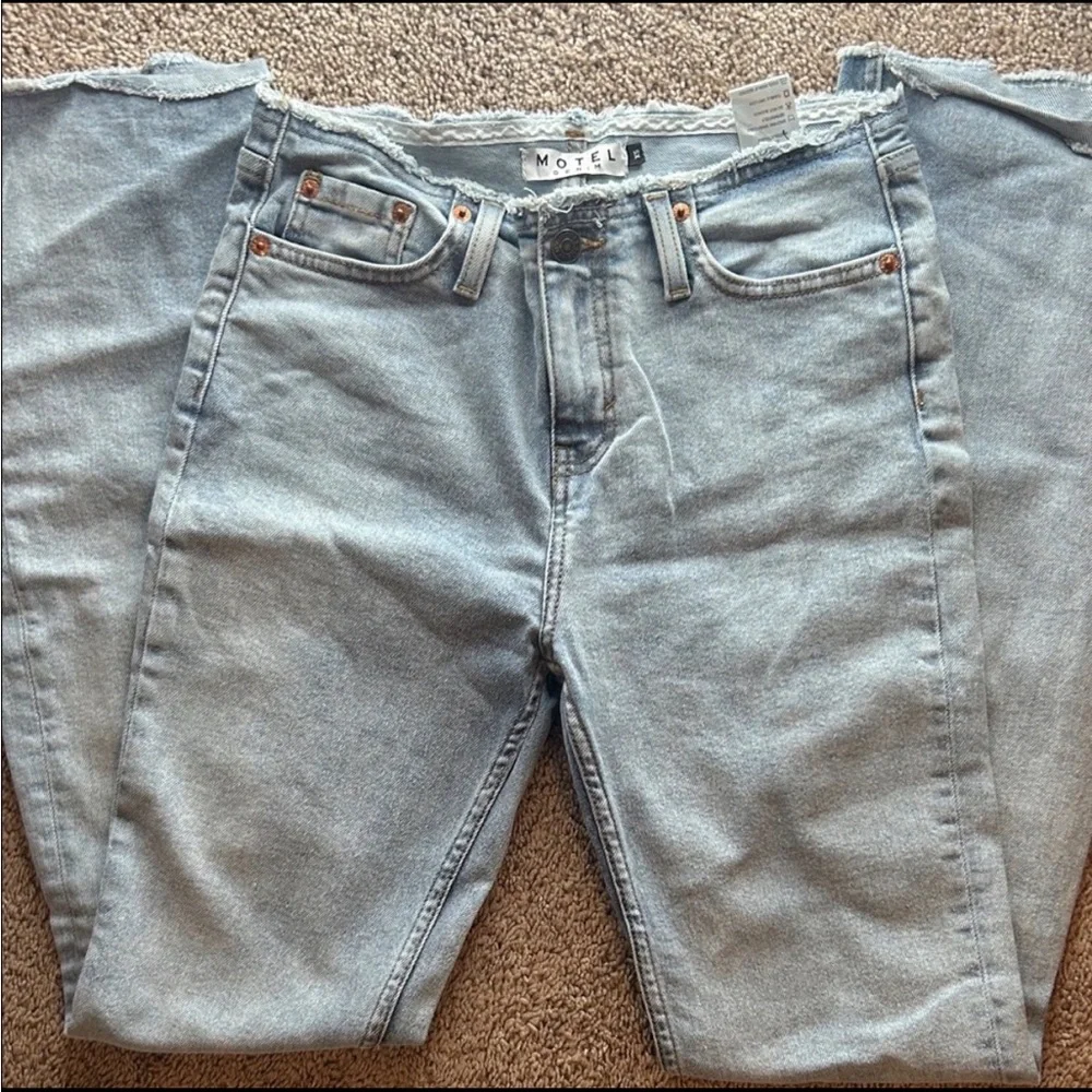 Motel Rocks Frayed Jeans - Picture 3 of 5